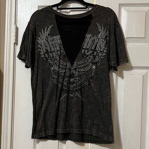 Affliction Charcoal Graphic Tee